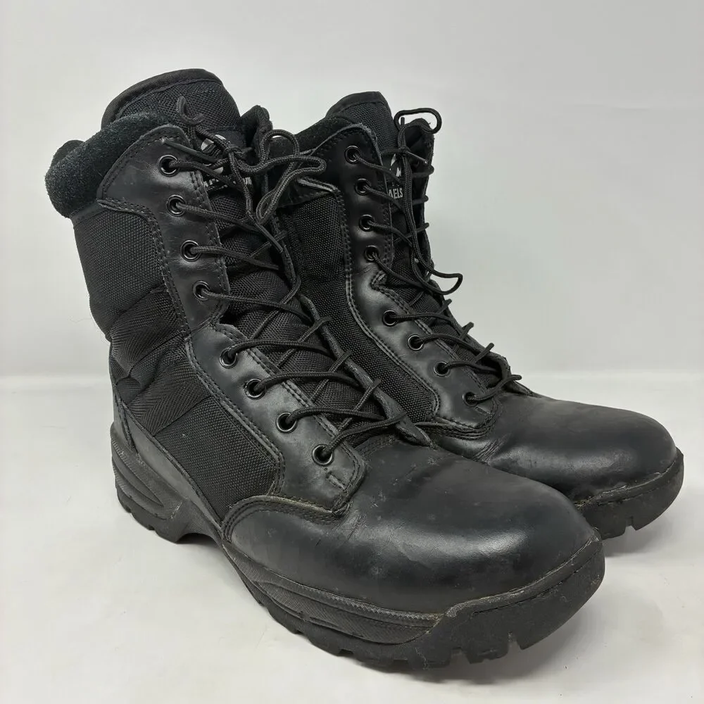 MAELSTROM Tac Force / Tactical 8” Boots Black Zipper Men’s Size US 11.5 Lace Up